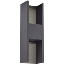Lucande Lámpara de pared led exterior de aluminio negro
