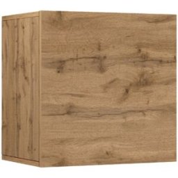 Whous Estante cubo de pared con 1 puerta de 50 cm efecto madera color roble