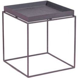 Nest dream Mesa auxiliar cuadrada en acero apto para exterior, negro