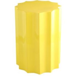 Drawer Mesa auxiliar redonda de aluminio ø33,5cm - amarillo