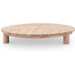 Defora Home Mesa baja redonda madera 150cm pata cilíndrica
