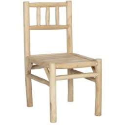 Unique Silla de jardín madera color natural claro