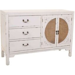 Wanderlust deco Aparador de madera blanco 106x36x73h cm