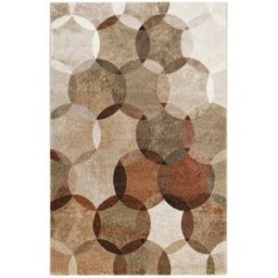 Esprit Alfombra tejida con diseño circular vintage marrón 290x200