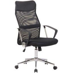 CLP Silla de oficina giratoria regulable en microfibra negro