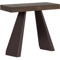 Itamoby Consola extensible 90x40/300 cm efecto madera nogal y hierro