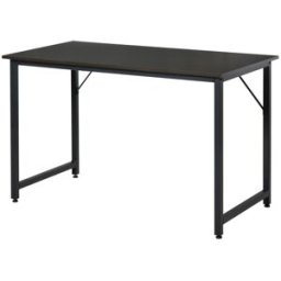 Homcom Mesa de ordenador 120x60x73cm grano de madera, negro