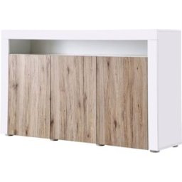 Habitat & Jardin Aparador roble/blanco lacado 155 x 40 x 92 cm