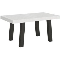 Itamoby Mesa extensible 90x160/264 cm efecto madera fresno blanco, hierro