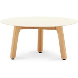 Defora Home Mesa baja redonda teca y aluminio mocca 60cm