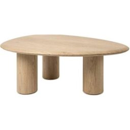 Koketto Home Mesa de centro en color roble de diseño y patas cilíndricas
