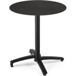 Oviala Mesa de bistró de jardín redonda e inclinable 70 cm 4 plazas negro