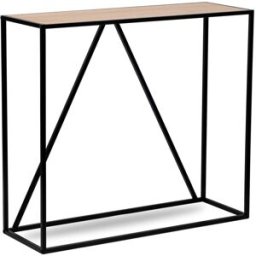 Nordlys Consola estilo industrial en madera y acero negro