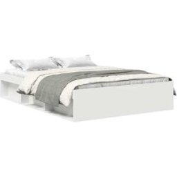Maison Chic Cama matrimonial estructura de cama madera blanco 120x190 cm