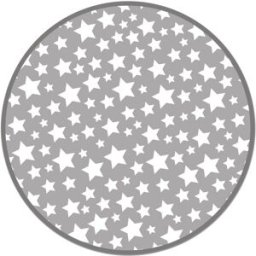 Home and Living Alfombra vinílica redonda infantil estrellas gris 190x190 cm