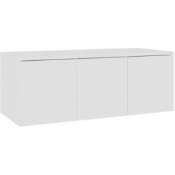 Maison Chic Mueble tv madera contrachapada blanco 80x34x30 cm