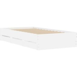 Maison Chic Cama individual cama con cajones madera blanco 190x190 cm