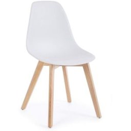Bizzotto Juego 2 sillas haya blanco