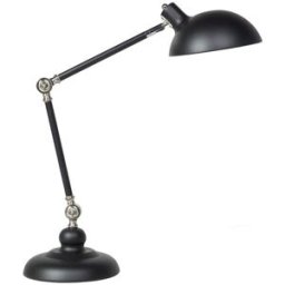 Beliani Lámpara de escritorio ajustable metal negro