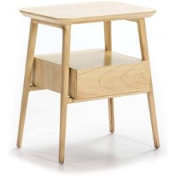 Fijalo Mesita de noche 50x38x60 madera blanco velado