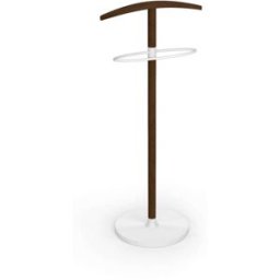 Herdasa Galán de noche de madera de haya y metal wengué y blanco 109x46x34 cm