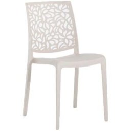 Fuori Conjunto de 4 sillas de resina para interior o exterior crema