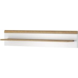 AKL FURNITURE Estante efecto madera Crema y Blanco