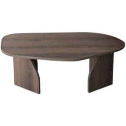 Calicosy Mesa baja con superficie de forma orgánica l100 cm - nogal