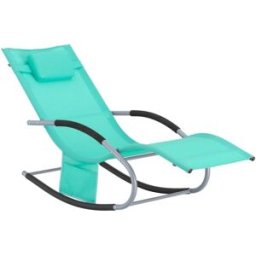 SoBuy Muebles de jardin mecedora silla tumbona de exterior reclinable