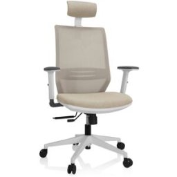 hjh OFFICE Silla de oficina profesional tela / tejido de malla beige