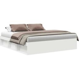 Maison Chic Cama matrimonial estructura de cama madera blanco 180x200 cm