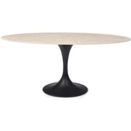 Unique Mesa de comedor cerámica negro, beige