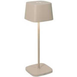 Lámpara de mesa led zafferano recargable color arena regulable