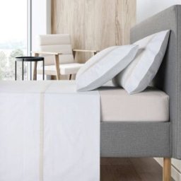 Casa da Laura Sábanas 100% algodón 200 hilos cuadrado de vichy marrón cama 135/140