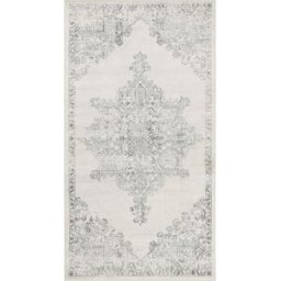Livabliss Alfombra vintage oriental blanco/gris 80x150