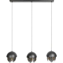 Lucande Lámpara de techo de metal negro