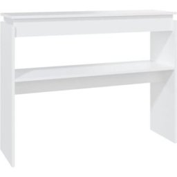 Maison Chic Mesa consola madera de ingeniería blanco 102x30x80 cm