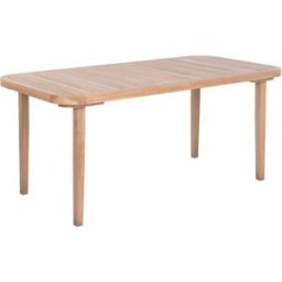 NIYLO Mesa de jardín de teca 180x90x77 cm