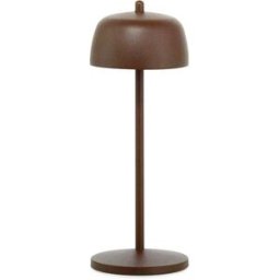 Lámpara de mesa led recargable y regulable zafferano circe corten
