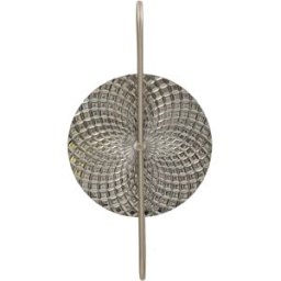 Mauro Ferretti Aplique de metal plateado y cristal 28x15x54 cm
