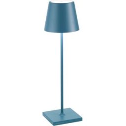 Lámpara de mesa led zafferano recargable azul avio ip65 exterior