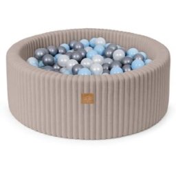 MeowBaby Piscina de bolas para bebé en pana 200 bolas