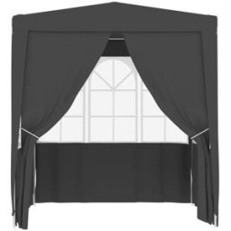 Maison Chic Carpa profesional fiestas con paredes acero gris 90 g/m² 250x250 cm