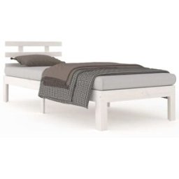Maison Chic Cama individual madera maciza individual blanco 75x190 cm