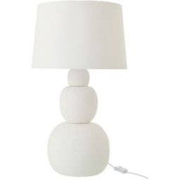 J-line Lámpara de mesa de cerámica blanca 38 x 38 x 67 cm