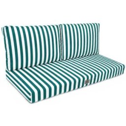 Deco Arts Cojines para sofá jardín 100x50cm - rayas verdes