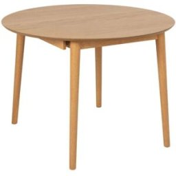 Mathi Design Mesa extensible redonda de roble claro d115