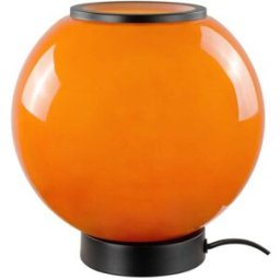 C-Création Lámpara de mesa de vidrio y metal naranja