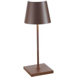 Lámpara de mesa led zafferano, mini, recargable, corten, 30 cm