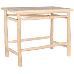 NIYLO Mesa de teca de 133x65x105 cm